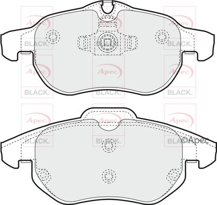 APEC PAD1248B - Kit de plaquettes de frein, frein à disque cwaw.fr