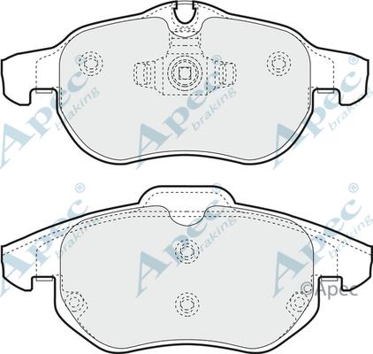 APEC PAD1248 - Kit de plaquettes de frein, frein à disque cwaw.fr