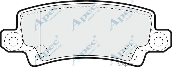 APEC PAD1243 - Kit de plaquettes de frein, frein à disque cwaw.fr