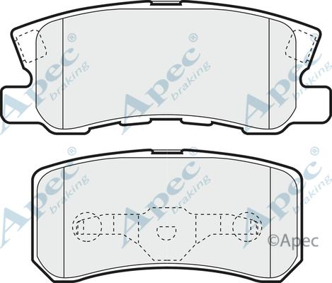 APEC PAD1242 - Kit de plaquettes de frein, frein à disque cwaw.fr