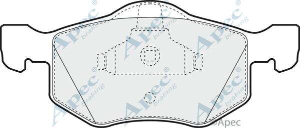 APEC PAD1254 - Kit de plaquettes de frein, frein à disque cwaw.fr