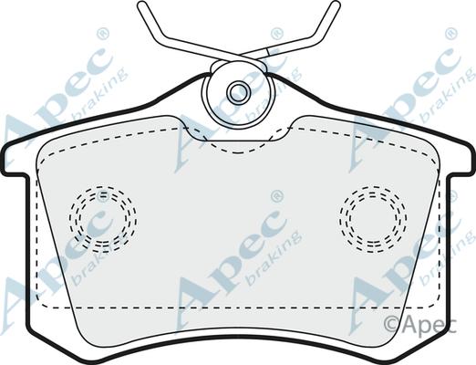 APEC PAD1256 - Kit de plaquettes de frein, frein à disque cwaw.fr