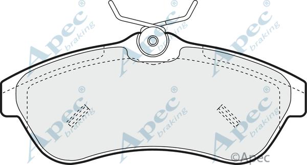 APEC PAD1250 - Kit de plaquettes de frein, frein à disque cwaw.fr