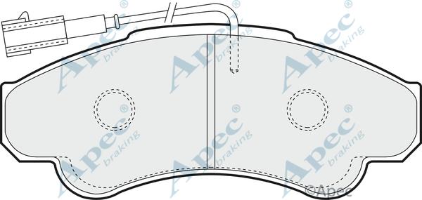 APEC PAD1251 - Kit de plaquettes de frein, frein à disque cwaw.fr