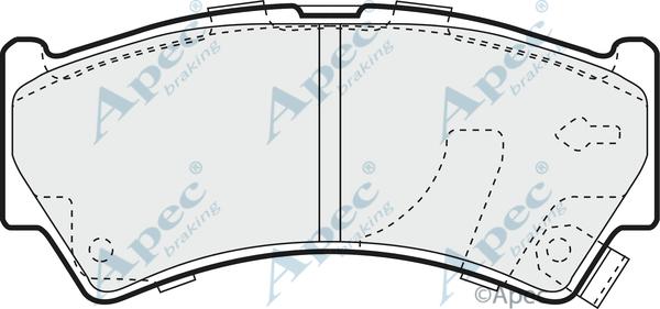 APEC PAD1258 - Kit de plaquettes de frein, frein à disque cwaw.fr