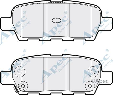 APEC PAD1264 - Kit de plaquettes de frein, frein à disque cwaw.fr