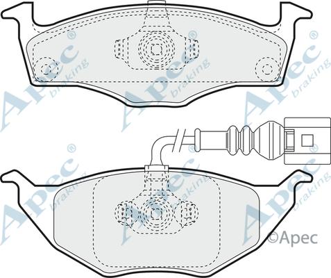 APEC PAD1265 - Kit de plaquettes de frein, frein à disque cwaw.fr