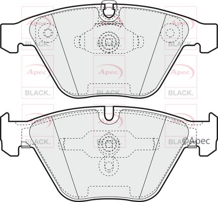 APEC PAD1263B - Kit de plaquettes de frein, frein à disque cwaw.fr