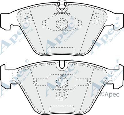 APEC PAD1263 - Kit de plaquettes de frein, frein à disque cwaw.fr