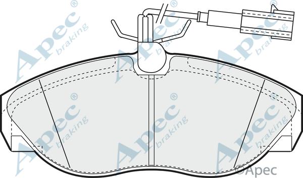 APEC PAD1205 - Kit de plaquettes de frein, frein à disque cwaw.fr