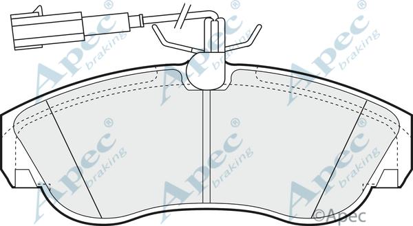 APEC PAD1206 - Kit de plaquettes de frein, frein à disque cwaw.fr