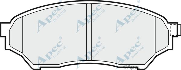 APEC PAD1201 - Kit de plaquettes de frein, frein à disque cwaw.fr