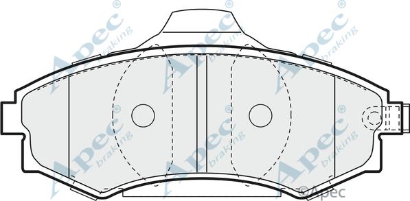 APEC PAD1203 - Kit de plaquettes de frein, frein à disque cwaw.fr