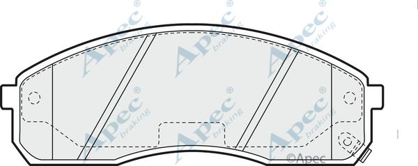 APEC PAD1207 - Kit de plaquettes de frein, frein à disque cwaw.fr