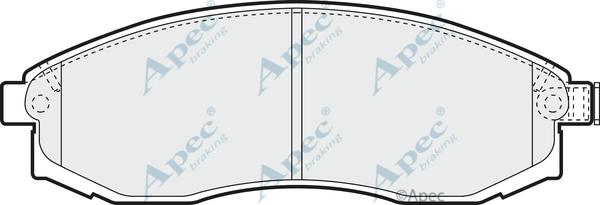 APEC PAD1219 - Kit de plaquettes de frein, frein à disque cwaw.fr