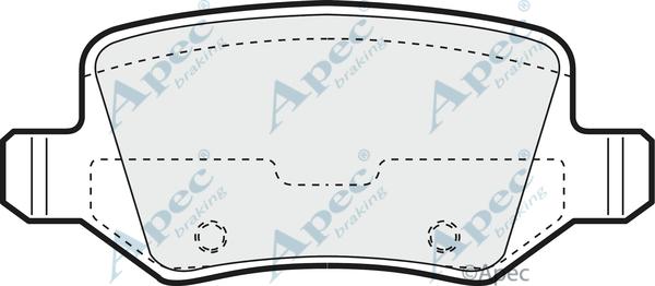 APEC PAD1214 - Kit de plaquettes de frein, frein à disque cwaw.fr