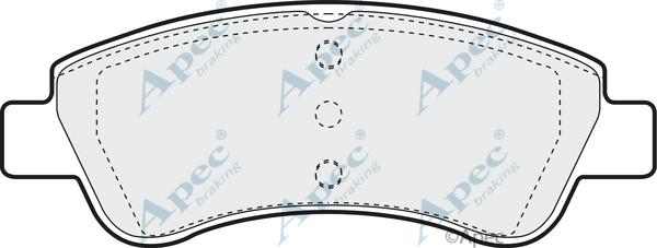 APEC PAD1216 - Kit de plaquettes de frein, frein à disque cwaw.fr