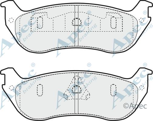 APEC PAD1211 - Kit de plaquettes de frein, frein à disque cwaw.fr