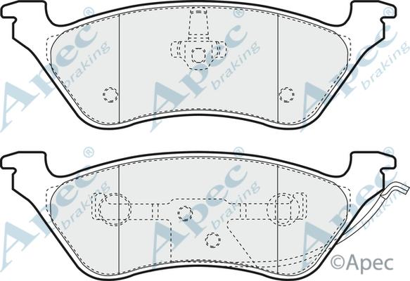 APEC PAD1218 - Kit de plaquettes de frein, frein à disque cwaw.fr