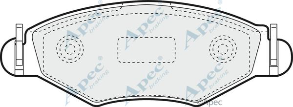 APEC PAD1213 - Kit de plaquettes de frein, frein à disque cwaw.fr