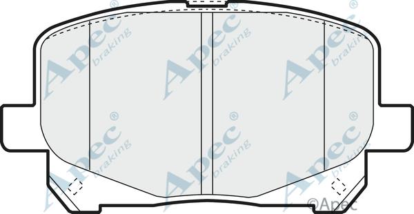 APEC PAD1212 - Kit de plaquettes de frein, frein à disque cwaw.fr