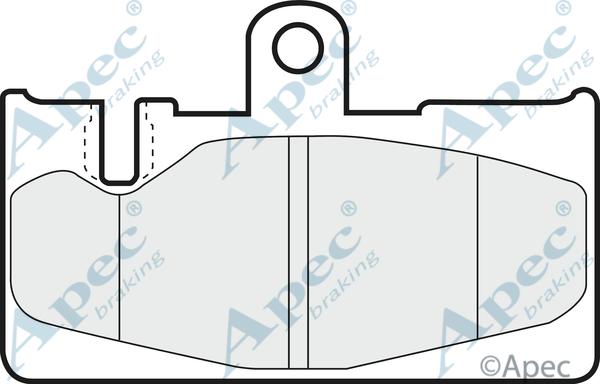 APEC PAD1217 - Kit de plaquettes de frein, frein à disque cwaw.fr