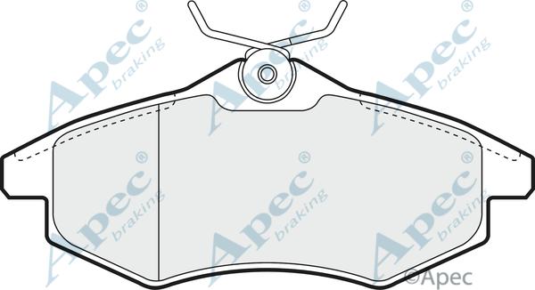 APEC PAD1289 - Kit de plaquettes de frein, frein à disque cwaw.fr