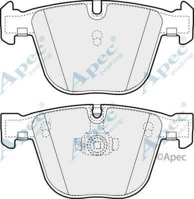 APEC PAD1285 - Kit de plaquettes de frein, frein à disque cwaw.fr