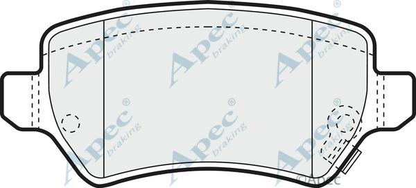 APEC PAD1286 - Kit de plaquettes de frein, frein à disque cwaw.fr