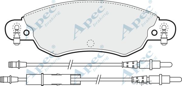 APEC PAD1281 - Kit de plaquettes de frein, frein à disque cwaw.fr