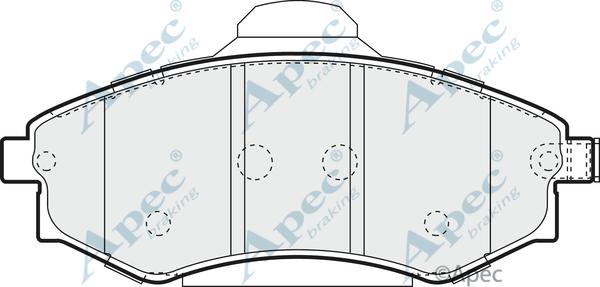 APEC PAD1288 - Kit de plaquettes de frein, frein à disque cwaw.fr