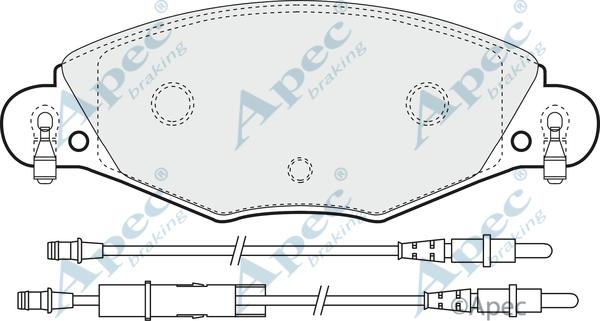 APEC PAD1283 - Kit de plaquettes de frein, frein à disque cwaw.fr