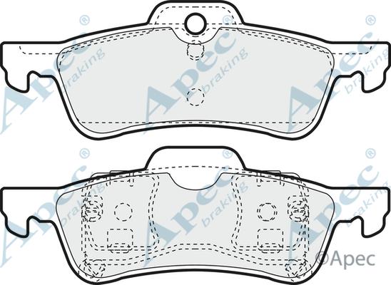 APEC PAD1287 - Kit de plaquettes de frein, frein à disque cwaw.fr