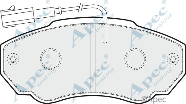 APEC PAD1239 - Kit de plaquettes de frein, frein à disque cwaw.fr