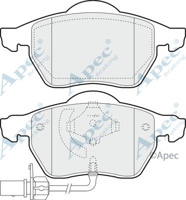 APEC PAD1234 - Kit de plaquettes de frein, frein à disque cwaw.fr