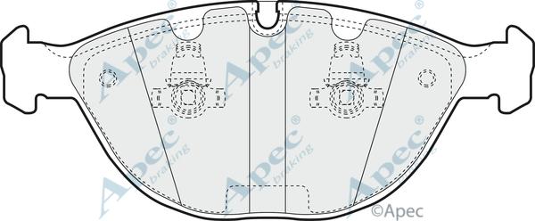 APEC PAD1232 - Kit de plaquettes de frein, frein à disque cwaw.fr