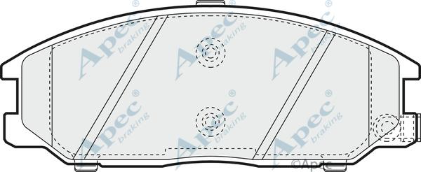 APEC PAD1237 - Kit de plaquettes de frein, frein à disque cwaw.fr