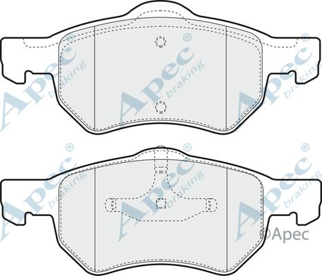 APEC PAD1229 - Kit de plaquettes de frein, frein à disque cwaw.fr