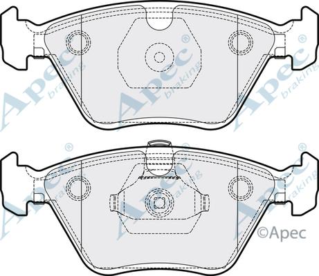 APEC PAD1225 - Kit de plaquettes de frein, frein à disque cwaw.fr