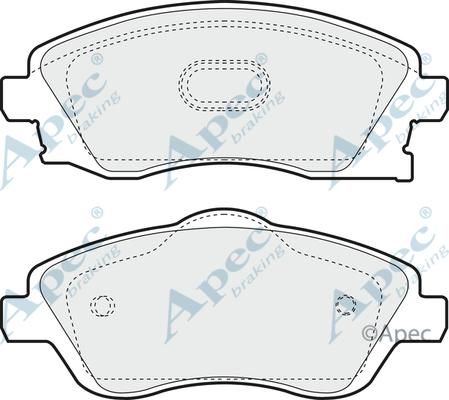 APEC PAD1221 - Kit de plaquettes de frein, frein à disque cwaw.fr