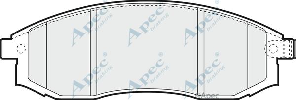 APEC PAD1228 - Kit de plaquettes de frein, frein à disque cwaw.fr