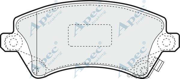 APEC PAD1223 - Kit de plaquettes de frein, frein à disque cwaw.fr