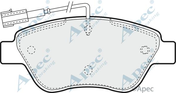 APEC PAD1274 - Kit de plaquettes de frein, frein à disque cwaw.fr