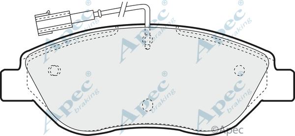 APEC PAD1275 - Kit de plaquettes de frein, frein à disque cwaw.fr