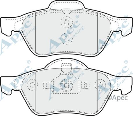 APEC PAD1270 - Kit de plaquettes de frein, frein à disque cwaw.fr