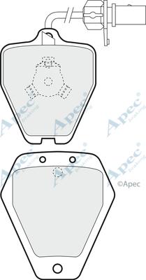 APEC PAD1278 - Kit de plaquettes de frein, frein à disque cwaw.fr