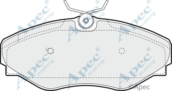 APEC PAD1272 - Kit de plaquettes de frein, frein à disque cwaw.fr