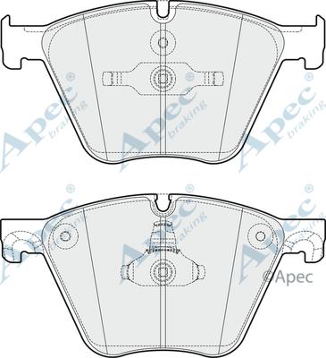 APEC PAD1744 - Kit de plaquettes de frein, frein à disque cwaw.fr