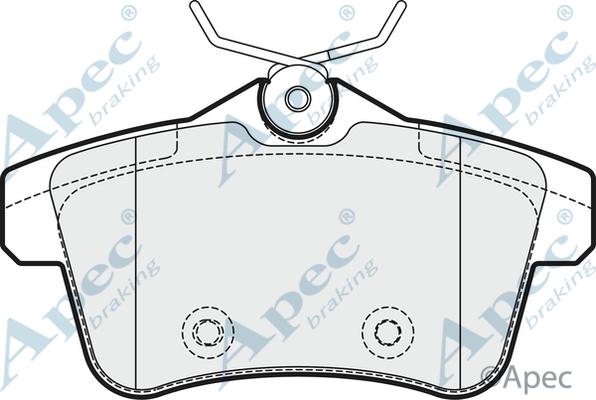 APEC PAD1741 - Kit de plaquettes de frein, frein à disque cwaw.fr