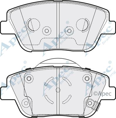 APEC PAD1755 - Kit de plaquettes de frein, frein à disque cwaw.fr